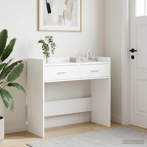 Teenpull – Konsolentisch Weiß 90 x 35 x 80 cm Holzwerkstoff (1/5)