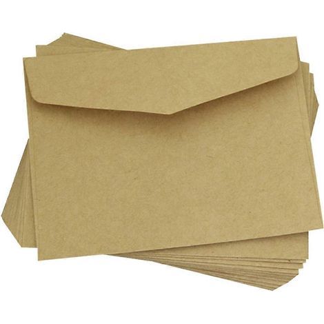 100 leere Vintage-Kraftpapierumschläge, Mini-Umschläge, Notizumschläge – 10 x 7,5 cm (1/2)
