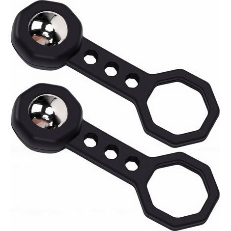 2 rilevatori magnetici portatili per appendere cornici, specchi e televisori (neri) (1/5)