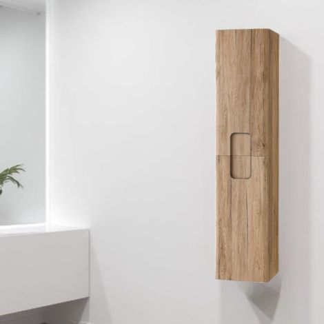 Colonna bagno sospesa 160 cm ARCO due ante reversibile Rovere Nodi (1/5)