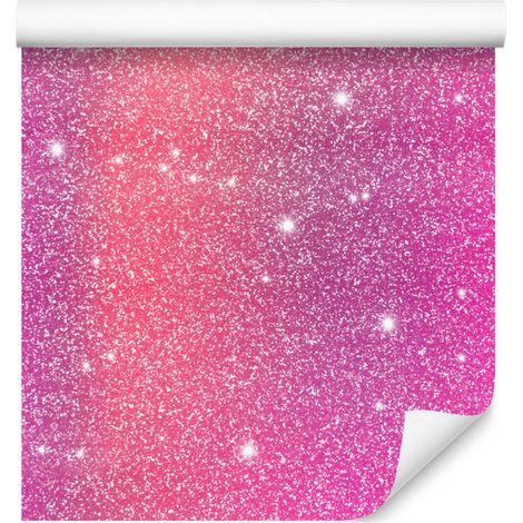 Papier peint à paillettes rose poudré et violet pour salon et chambre 50x1000 cm (1/5)