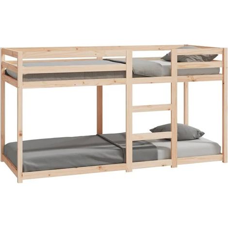 Lit superposé en pin massif 80x200cm (matelas non inclus) (1/5)