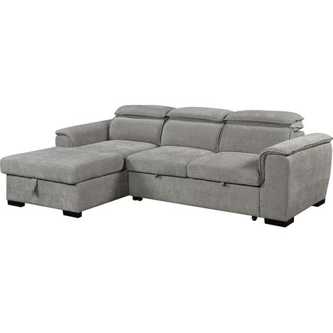 TIVOLI FABRIC PULL OUT 3 SEATER CORNER SOFA BED (1/5)
