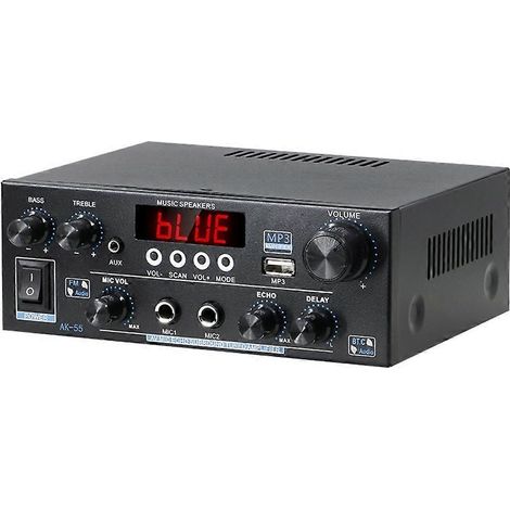Amplificateur numérique HiFi AK55, son surround Bluetooth, puissance maximale, pour la maison et la voiture, Bluetooth 5.0, prise US. (1/5)