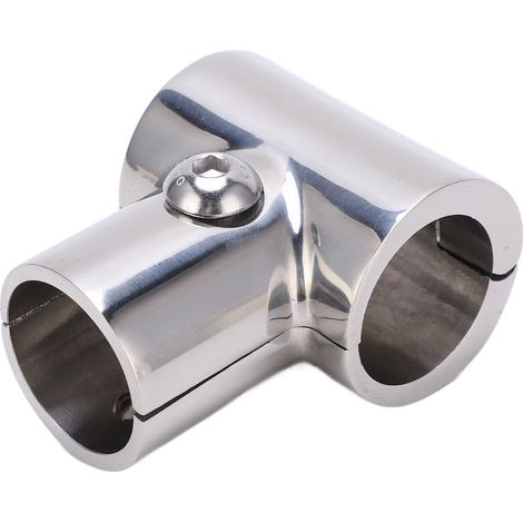 Raccord Té 90° Tube Inox 25,4mm Ø Intérieur Séparable Accessoire Main Courante Bateau (1/5)