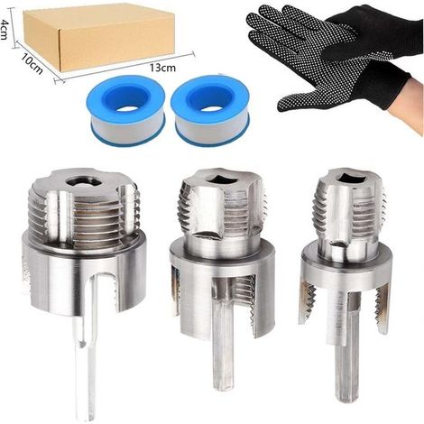 Pour le drainage des canalisations intérieures et extérieures (double fonction) - outil de filetage - coupe-tube (1/5)