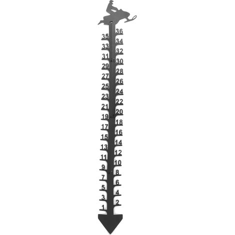 Jauge à neige extérieure de 91 cm (36 pouces) - Grande tige en fer pour mesurer la profondeur de neige, idéale pour le jardin et les décorations de Noël. (1/5)