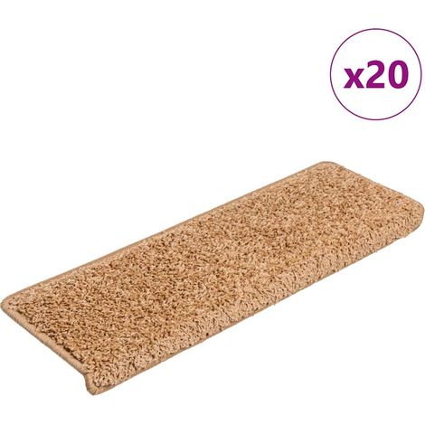 Stufenmatten 20 Stk. 65x21x4 cm Beige Rechteckiger Rand