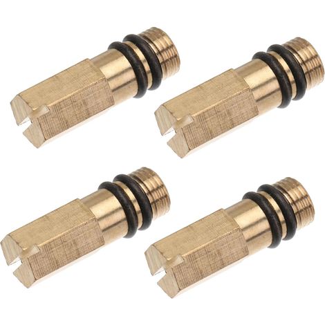 4 Pièces prise de cuivre de robinet monter inoxydable robinets bouchon remplacement d'une seule prise partie en cuivre du robinet raccord de robinet Golden (1/5)