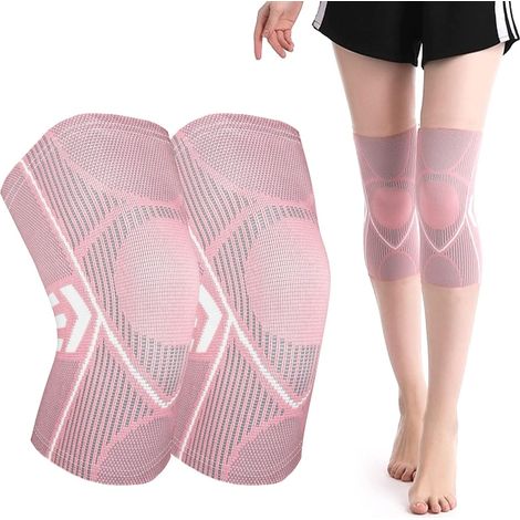 2 PCS Genouillère Sport, Genouillère Élastique Réglable, Genouillère de Compression, Genouillère Ligamentaire Attelle Genou, M,L,XL (1/5)