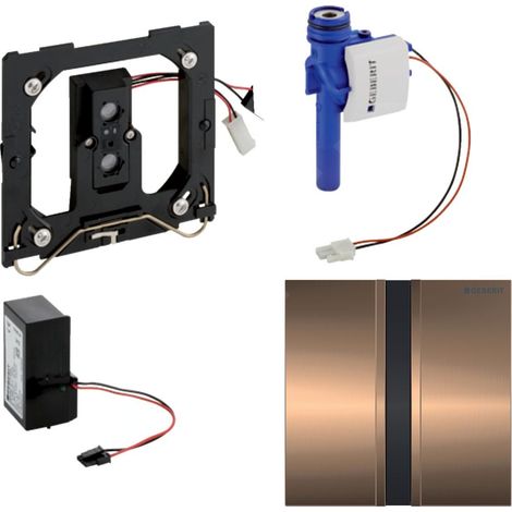 Geberit Systèmes de chasse d’eau - Commande de WC à déclenchement électronique du rinçage, alimentation sur secteur, plaque de (1/4)