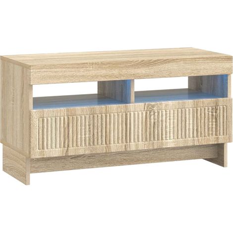 LED-TV-Schrank Sonoma-Eiche Holzwerkstoff vidaXL (1/5)