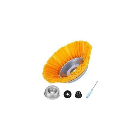 Tete De Coupe Mauvaises Herbes, Brosse Rotative De Désherbage en Nylon, Ronde Tete De Debroussailleuse Brosse