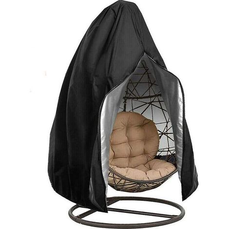 Housse de fauteuil suspendu imperméable et résistante noire - 190 x 115 cm, tissu Oxford 210D. Si vous pouviez reformuler votre demande en utilisant les mêmes termes, veuillez reformuler le titre du p (1/4)