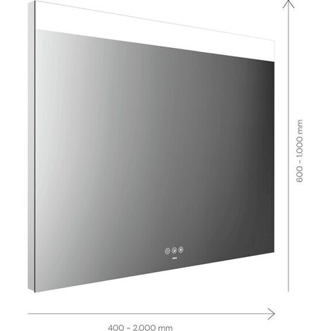 emco MI 250+ miroir lumineux LED, large découpe lumineuse en (1/4)
