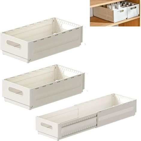 Juego de 2 organizadores deslizantes para armarios, estante estrecho para cocina, fregadero, baño y armario de pared: estante multifuncional que ahorra espacio.