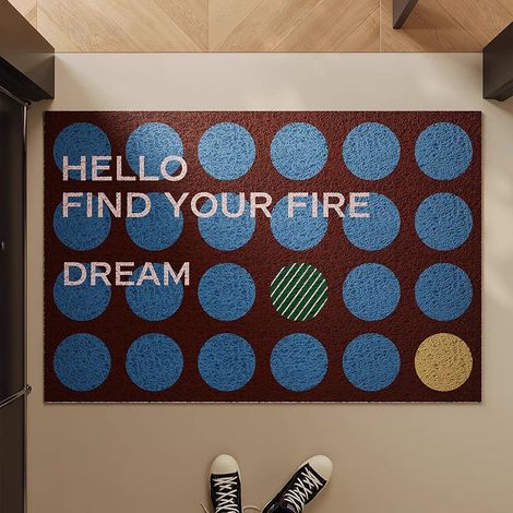Tapis de sol bouclé, résistant aux taches et personnalisable, adapté aux portes d'entrée et aux entrées extérieures, 6090 cm. (1/5)