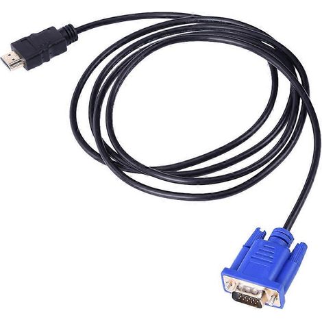 Câble adaptateur HDMI vers VGA mâle 15 broches compatible 1080p HDTV 10mdoonjiey pour PC et TV (1/5)