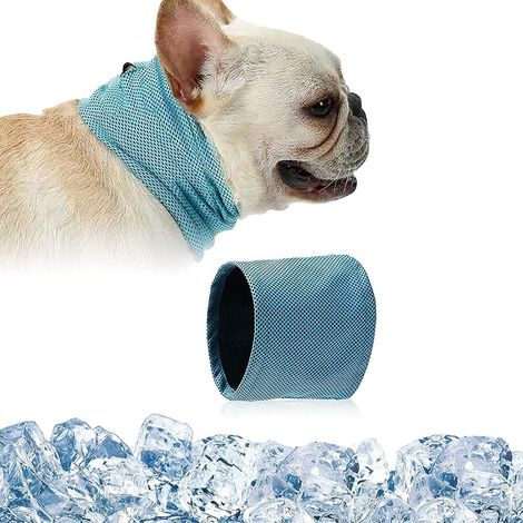 Chien Cooling Collar,Bandana Rafraichissant Chien,Chat Collier Rafraichissant,Collier de Refroidissement,Garder Les Animaux au Frais (S) (1/5)