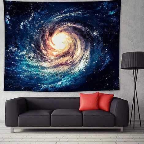 Tapisserie murale à motif galaxie, décoration de plafond
