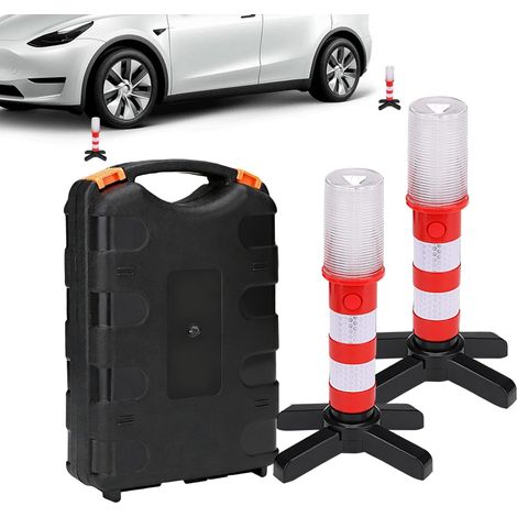 Feux de Remorque Sans Fil Aimantés Feu D'Avertissement Portable (1/5)
