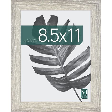 Cadre Photo 21,6 x 27,9 cm, Aspect Bois Gris, Bois MDF, Fixation Murale et Support de Table, Cadre Photo Moyen pour Photos, Souvenirs et Décoration Lot de 1 (1/5)
