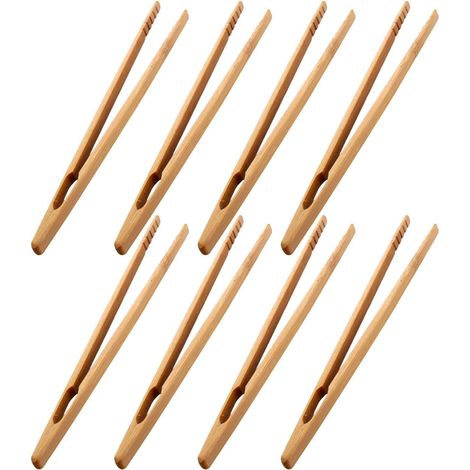 Lot 8 pinces antidérapantes pour toasts, amuse-gueules, pain et cornichons