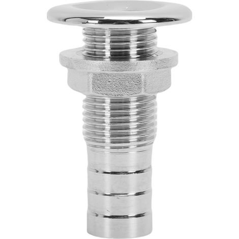 Raccordo di scarico in acciaio inox 316, raccordo passante per scafo da 1/2 pollice con filettatura parziale, senza guarnizione, per imbarcazioni. (1/5)