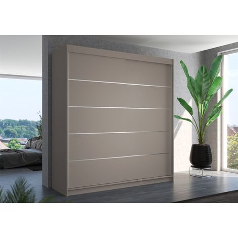 Schiebetürenschrank Schrank Nr.420 in Cashmere matt 200x215x58 cm (1/3)