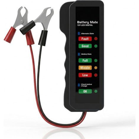 1 PCS 12V Car Battery Tester Auto Alternator Tester, 12V Car Battery Tester, Alternator Load Tester for Checking Alternator and Battery Charging System (1/5)
