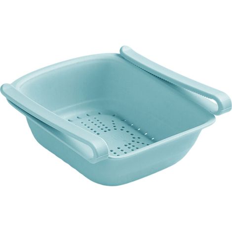 Organisateur de tiroir de réfrigérateur, panier de rangement de cuisine, boîte de rangement en PP pour la maison, bleu (1/5)
