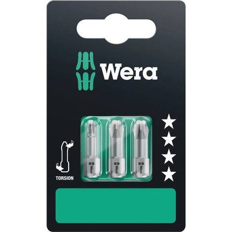Wera 851/1 TZ SB Bits, 3-teilig PH 1x25, PH 2x25, PH 3x25 05073326001 (1/3)