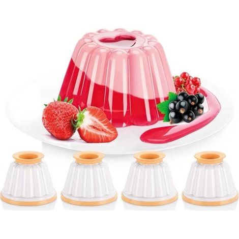 Moules à pudding en forme de coupelle, Moules pratiques à faire soi-même pour la cuisine maison, 4 pcs (1/5)