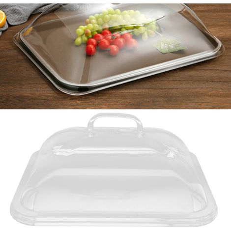 Couvercle carré transparent en acrylique pour la conservation des aliments, couvercle rectangulaire pour légumes, couvercle anti-poussière pour légumes, petit format (1/5)
