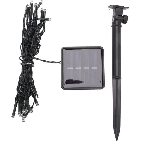 Ortviai Guirlande Lumineuse Solaire Extérieure 20 LED Bleue, 5 m, Étanche IP65, 2 Modes Automatiques (1/5)