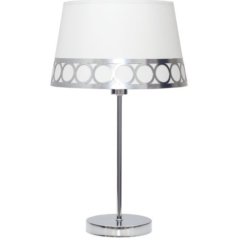 Sobremesa Dalia 1xe14 Blanco/plata 44x25x25 Cm (1/3)