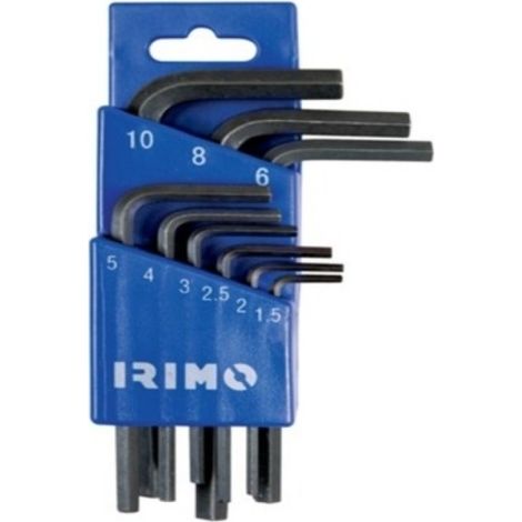 Llave allen hexag. 1,5-10mm acodada petaca pavon. irimo 9 pz