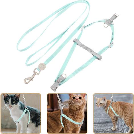 Arnés y correa para gatos para paseos seguros al aire libre (5 juegos incluidos) (1/5)