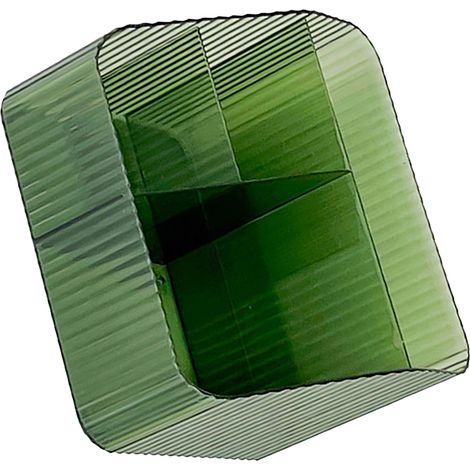 Boîte de rangement trapézoïdale pour bureau, organiseur en PP plastique, casier de tri pour pinceaux de maquillage cosmétique, 4 compartiments, vert (1/5)
