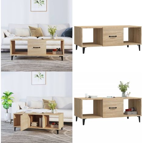 Couchtisch Sonoma-Eiche 102x50x40 cm Holzwerkstoff - Couchtisch - Wohnzimmereinrichtung - Holztisch - Sideboard - Regal - Home & Living (1/5)