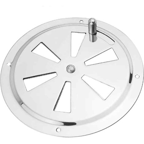 Grille De Ventilation Ronde - Acier Inoxydable 316 - Diamètre 125 mm - Aération Réglable Pour Bateau Caravane Mobil-Home Garage - 1 Pièce