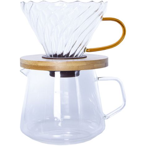 Set caffettiera in vetro da 400 ml con filtro a goccia (1/5)