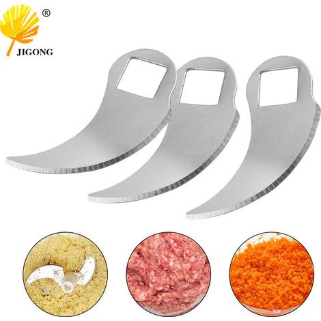 Lames de hachoir à ail manuel, lames de hachoir à viande en acier inoxydable, lames carrées pour hacher le piment et la viande. (1/5)