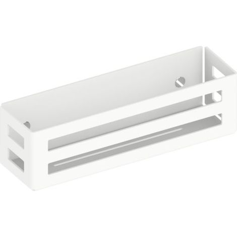 KEUCO Duschkorb aus Aluminium, weiß, mit abnehmbarem Korb, Ablaufschlitze, 32x9x12cm, Wandmontage in der Dusche, Duschregal leicht zu reinigen (1/5)