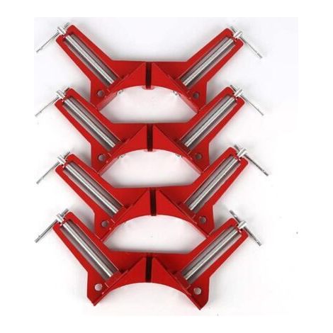Serre-joint, Jeu de 4 Pinces à Angle Droit 90 degrés pour le travail du bois, Ajustable pince à Onglet pour Cadre Photo, Aquarium, Meubles, Outils à main