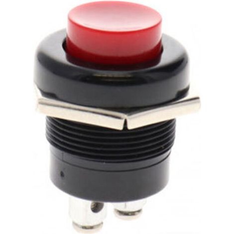 Bouton poussoir rouge 12V/24V – Encastrement 22,2 mm – Pour systèmes électriques – Installation facile