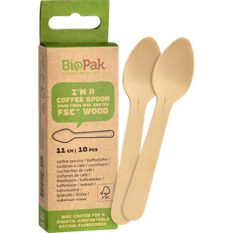 Duni Kaffeelöffel Holz 11 cm - 10 Stück Löffel