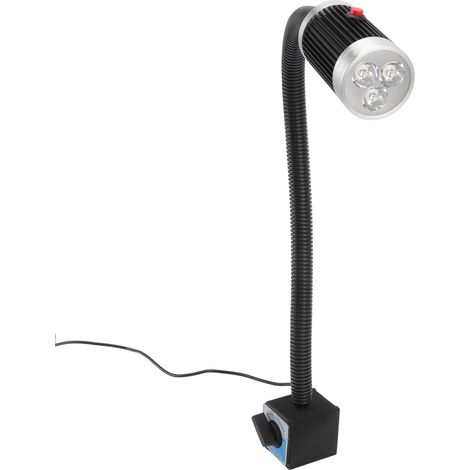 Lampe de travail industrielle magnétique 9 W, col de cygne, base magnétique, LED, prise US 100-240 V (1/5)