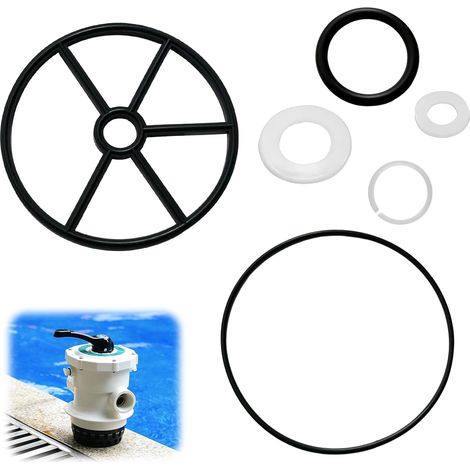 6PCS Réparation de Joint Vanne 6 Voies Piscine Compatible avec SP0710 SP0711 SP0712, Kit d’étanchéité de Joint Étoile Filtre Sable pour Piscine et Spa (1/5)