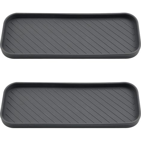 2 Silicone Kitchen Sink Trays for Drainer, Soap Dispenser, Drying Mat (1/5)
